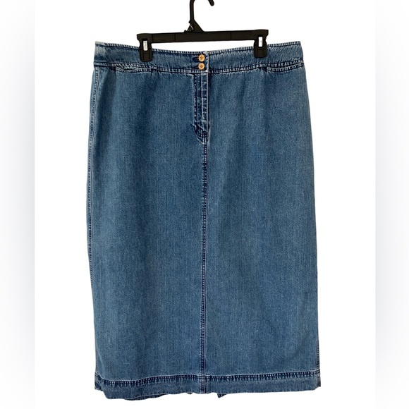 Ralph Lauren Classic Blue Pencil Skirt - Picture 1 of 5